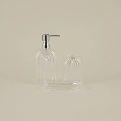 Karaca Home Gleam 3-delige Badkamer Accessoireset Glanzend
