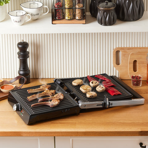 Homend Grilliant 1346H Inox Body with Cast Iron Plates Sandwich and Grill Machine
 