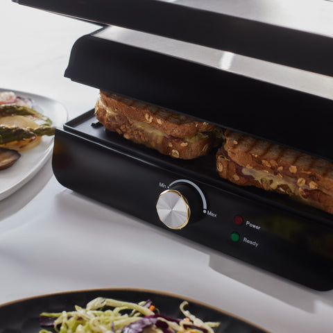 Homend Grilliant 1346H Inox Body with Cast Iron Plates Sandwich and Grill Machine
 