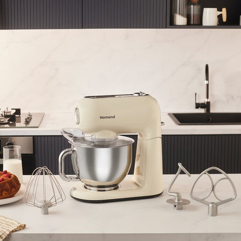 Homend Vintage Profashion 3027H Cast Stand Mixer Cream 1500W 5.5L
 