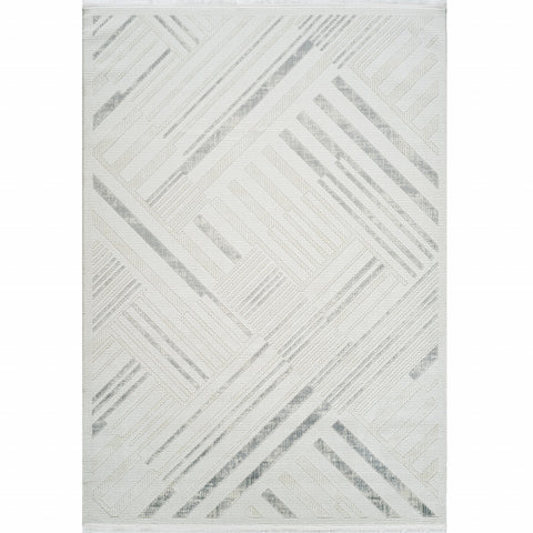 Kashmir Tapijt 7/24 Elegante Lumina Grijs 80x150 cm