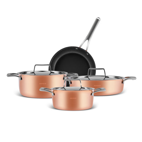 Karaca Biodiamond Copper – 7-Piece Cookware Set
