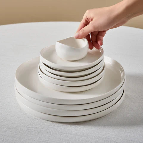 Karaca Bone China Olla 28-delige serveerset voor 6 personen, Wit