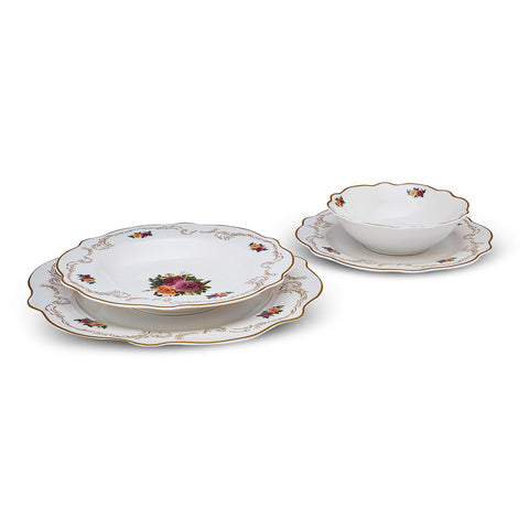 Karaca Antique Porselein 24 Stuks 6-Persoons Diner Set