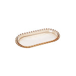 Karaca Glory Amber Boat-Shaped Serving Plate, 25 cm


