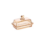 Karaca Glory Amber Glass Sugar Bowl, 17 cm