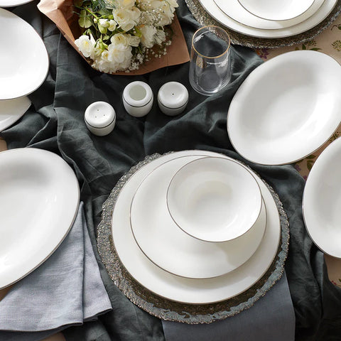 Karaca Fine Pearl Fame 58-delig Servies voor 12 Personen, Platina