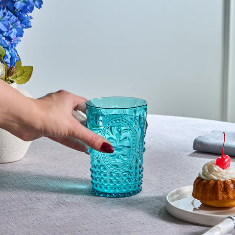 Karaca Moise Acryl Tumbler Glas, 400 ml, Blauw