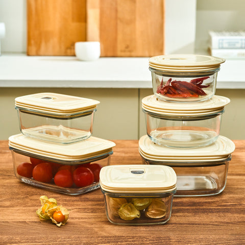 Karaca Cream Vacuum Storage Jar 0.6 L  