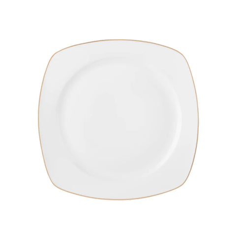 Karaca Timeless 59-delige Porseleinen Halve Vierkante Dinerset voor 12 Personen, Goud