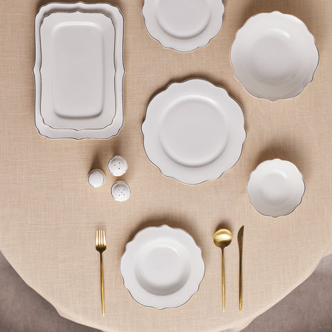 Karaca Elegance Vera 59-Piece 12-Person Dinner Set, Gold