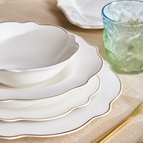Karaca Elegance Vera 59-Piece 12-Person Dinner Set, Gold