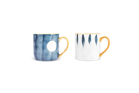Karaca Canarie 2-delige Stoneware Bekerset, 350 ml, Meerkleurig