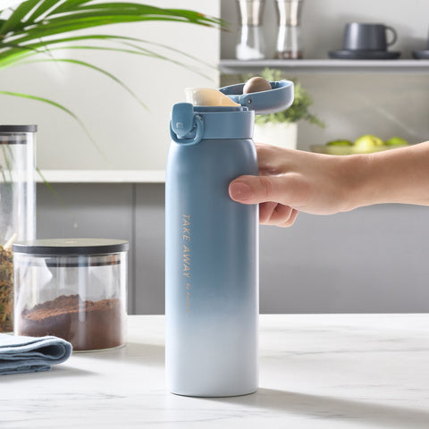 Karaca Skyfall Roestvrijstalen Lekkagevrije Thermos 500 ml Blauw