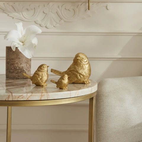 Karaca Home Birdie Beeldje Goud 9 cm