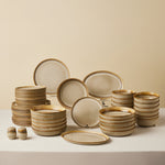 Karaca Earthy Reactive 52-Piece 12-Person Dinnerware Set