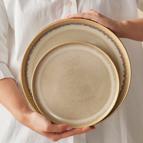 Karaca Earthy Reactive 52-Piece 12-Person Dinnerware Set