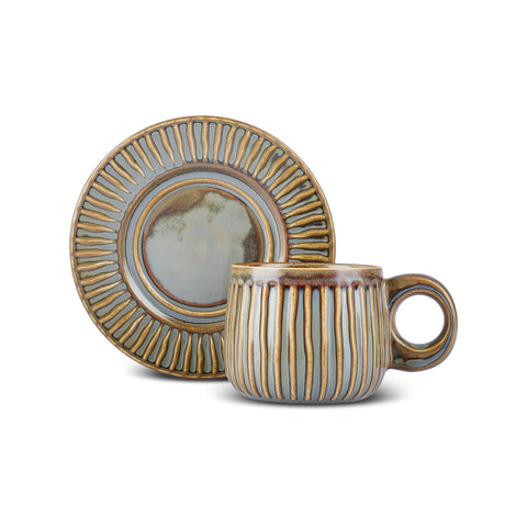 Karaca Arthur Green & Blue teacup, 260 ml
