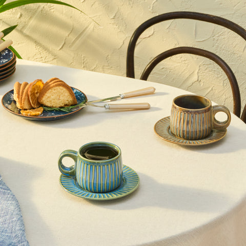 Karaca Arthur Green & Blue teacup, 260 ml