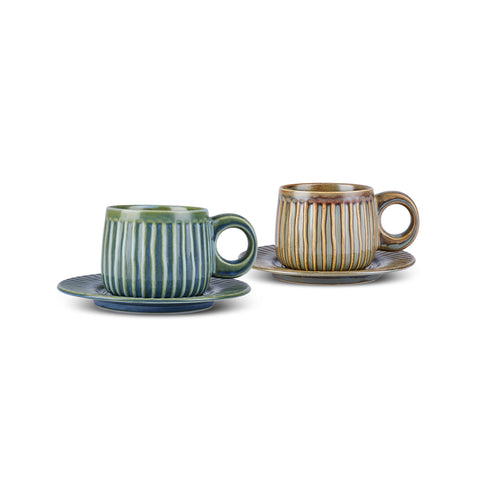 Karaca Arthur Green & Blue teacup, 260 ml