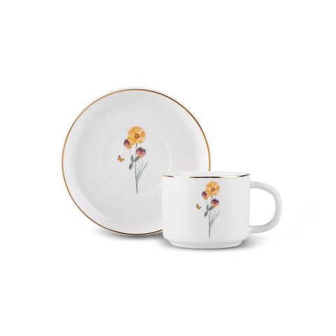 Karaca Valencia 6 Persoons Koffie Kopjes Set 80 Ml