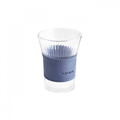 Karaca Leather Cool Touch Latte Glas 210 ML Marineblauw