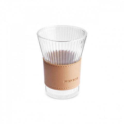 Karaca Leather Cool Touch Latte Glas 210 ML Bruin