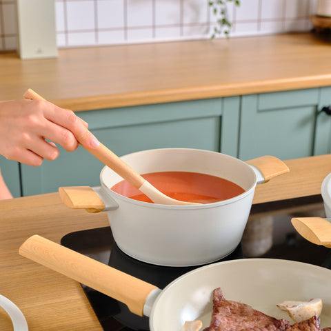 Karaca Swiss Crystal Almond Cream Induction-Based 7-Piece Cookware Set