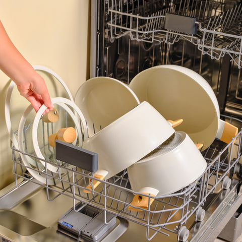 Karaca Swiss Crystal Almond Cream Induction-Based 7-Piece Cookware Set