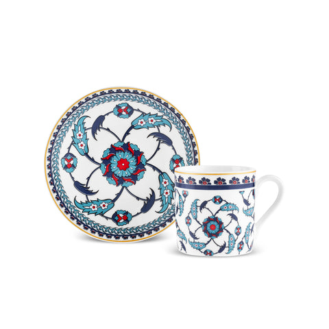 Karaca Rumi koffiekopjes set voor 6 personen, 80 ml