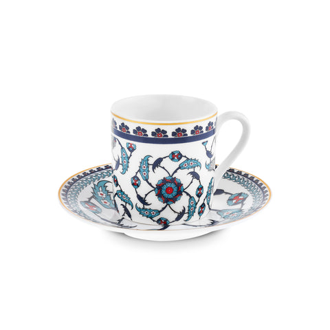 Karaca Rumi koffiekopjes set voor 6 personen, 80 ml