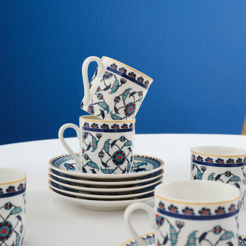 Karaca Rumi koffiekopjes set voor 6 personen, 80 ml