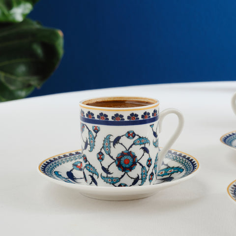 Karaca Rumi koffiekopjes set voor 6 personen, 80 ml