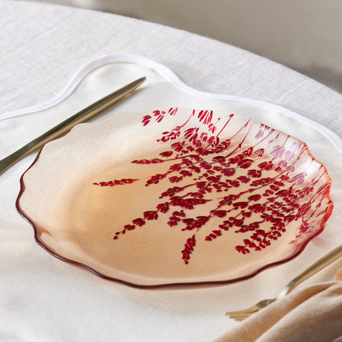 KARACA LAVANDER 7 PCS DESSERT SET, RED