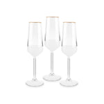 Karaca Jasmine Set van 3 Champagneglazen van 195 ml