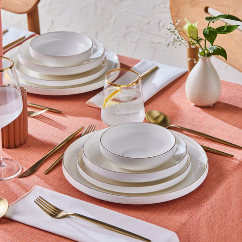 Karaca Streamline New Saturn Gold 24-Piece Dinnerware Set, 6 Persons
 