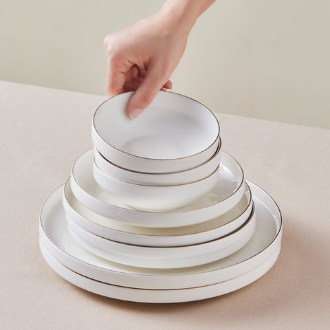 Karaca Streamline New Saturn Gold 24-Piece Dinnerware Set, 6 Persons
 