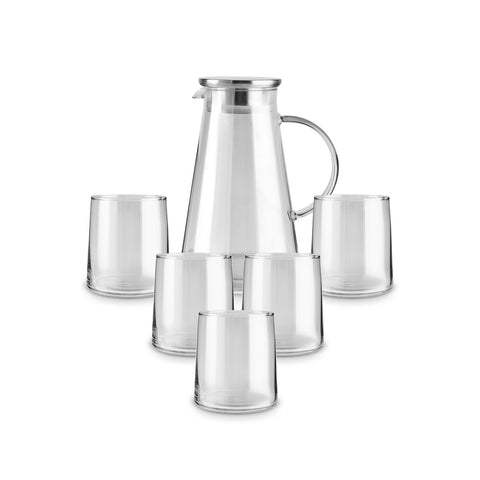 Karaca Serene 7-Delig Glazen Set, Antraciet