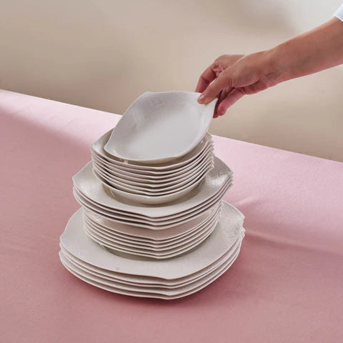 Karaca Square Bone Fancy, 53-Delig Dinerservies Voor 12 Personen