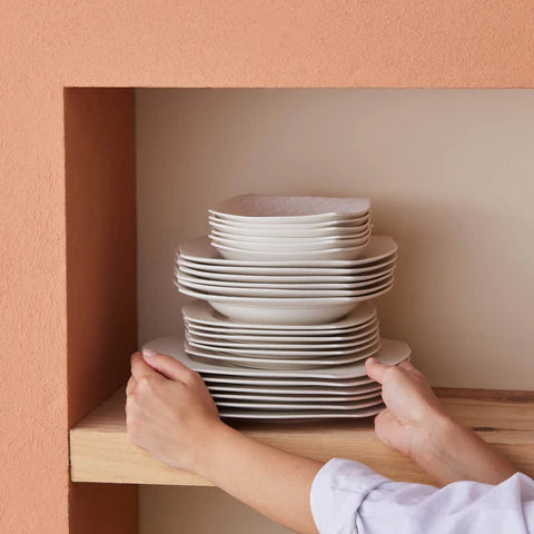 Karaca Square Bone Fancy, 53-Delig Dinerservies Voor 12 Personen