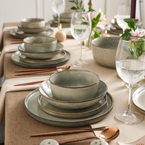Karaca Earth Collection Skal 55-Piece Dinner Set for 12 People