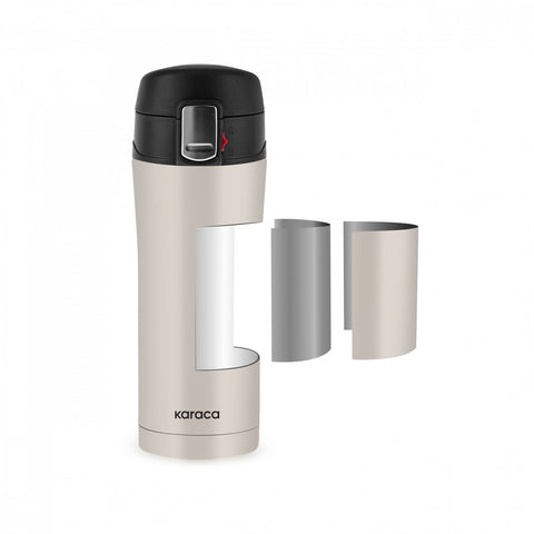 Karaca Pluton Roestvrijstalen Lekkagevrije Thermos 450 ml Crème