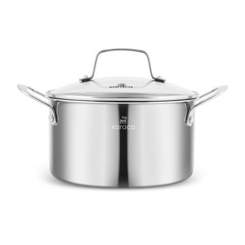 Karaca Ceramica Steel 3-Ply Stainless Steel Cookware Set  
