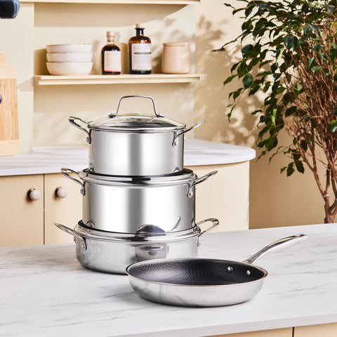 Karaca Ceramica Steel 3-Ply Stainless Steel Cookware Set  