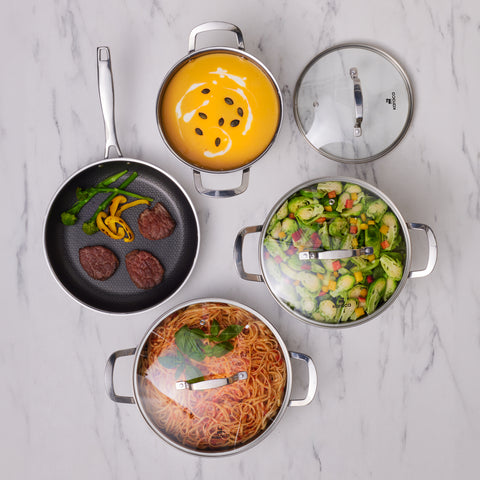 Karaca Ceramica Steel 3-Ply Stainless Steel Cookware Set  