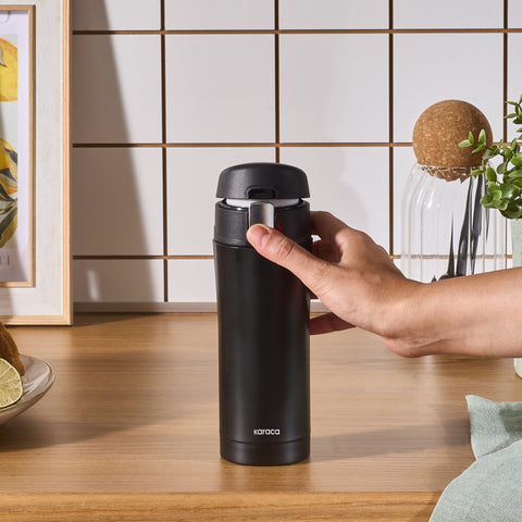 Karaca Pluton Roestvrijstalen Lekkagevrije Thermos 350 ml Zwart