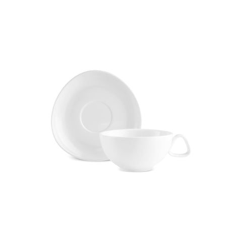 Karaca Stream Bone Middle 34-Piece Breakfast Set for 6 People – White