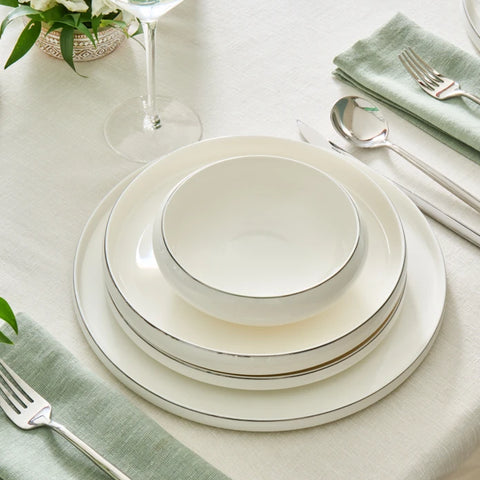 Karaca Stream Bone Sunset Platina 53-delige Dinnerset voor 12 Personen