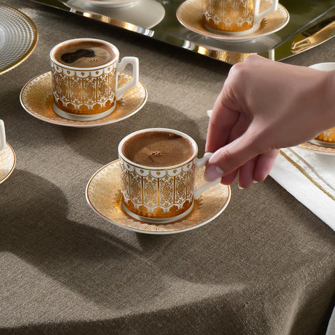 Karaca Aslı Koffiekoppenset voor 6 Personen
