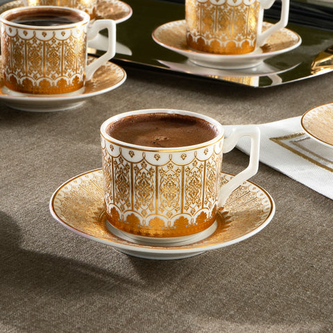 Karaca Aslı Koffiekoppenset voor 6 Personen